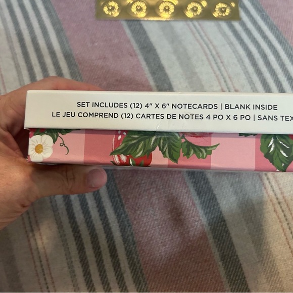 Lovely Pink Strawberry Thank You Card NWT - Picture 3 of 6